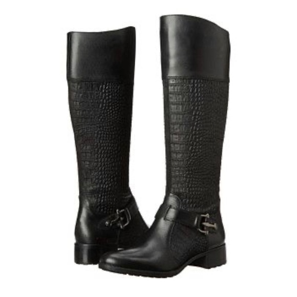 Circa by Joan & David Takara Black Learher/Suede Riding Boots Sz 9.5 - Picture 1 of 11